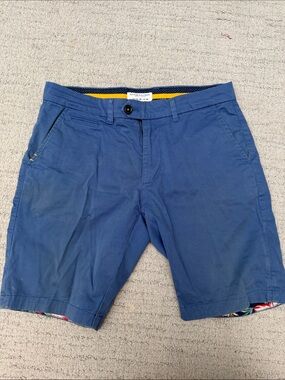 Denim & Flower Navy Blue Flat Front Men's Shorts